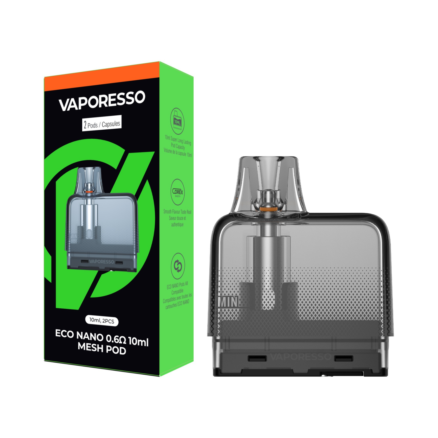 VAPORESSO ECO NANO REPLACEMENT POD (2 PACK) [CRC]