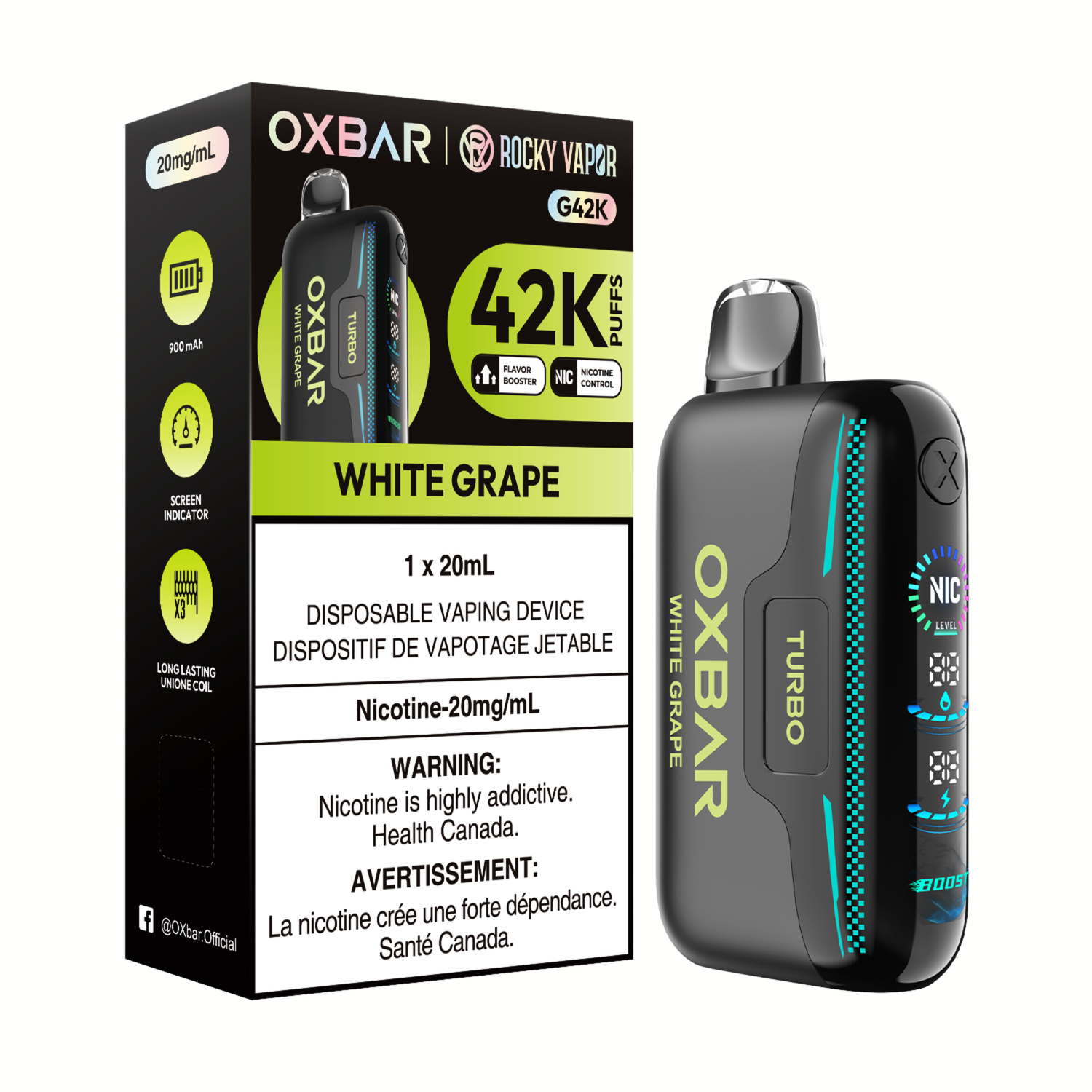 Rocky Vapor Oxbar G42K (4pc/Carton) [Federal]