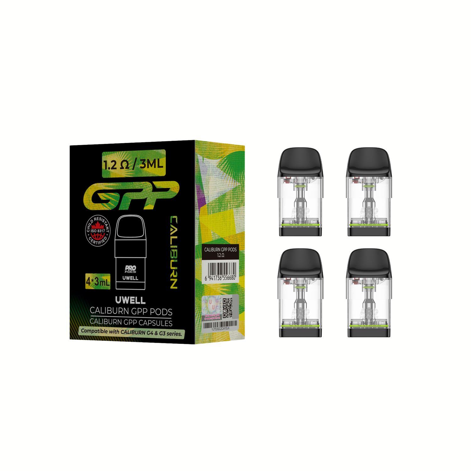 UWELL CALIBURN GPP REPLACEMENT POD (4 PACK) [CRC]