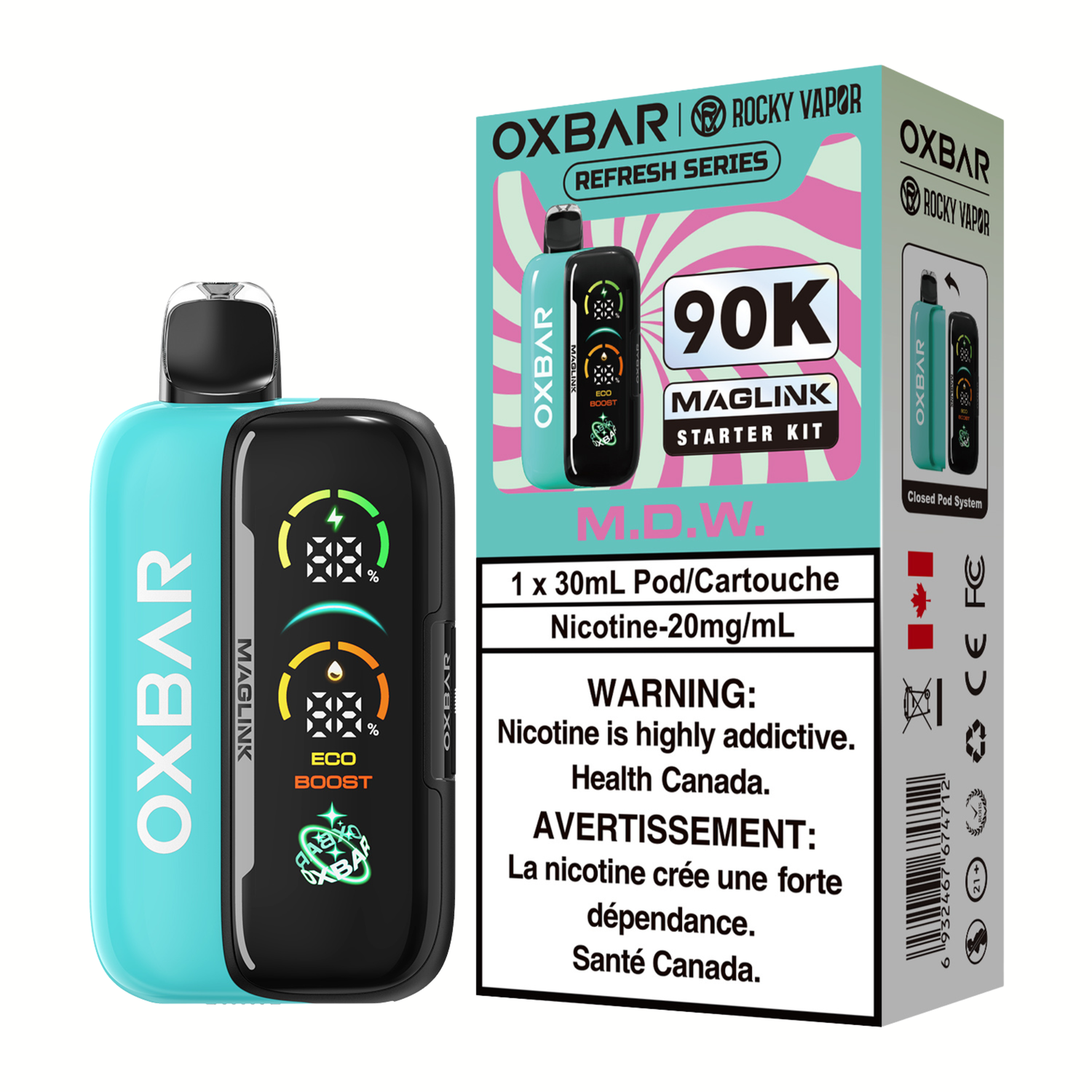 Rocky Vapor Oxbar Maglink (4pc/Carton) [Federal] {Starter Kit}