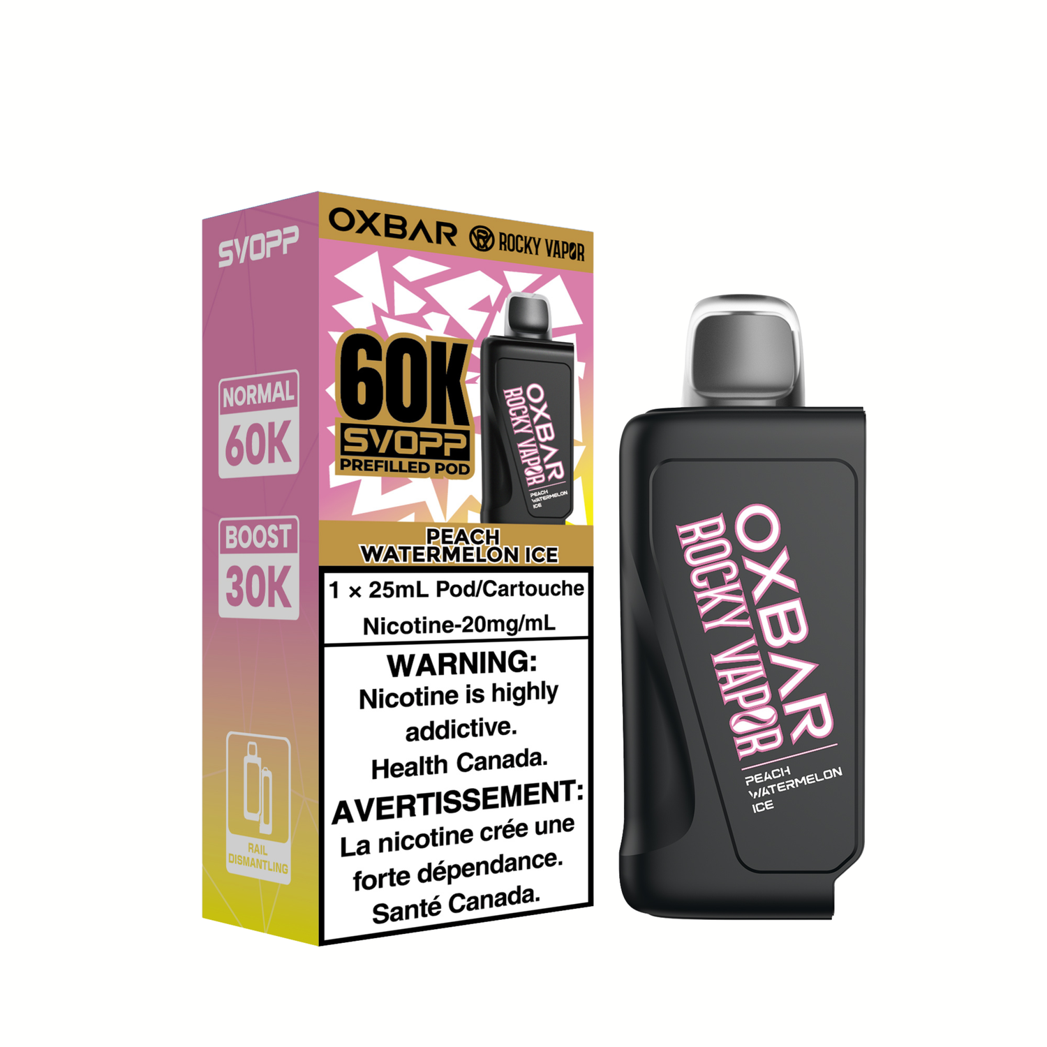 Svopp Rocky Vapor Oxbar 60K {Prefilled Pods} (4pc/Carton) [Federal]