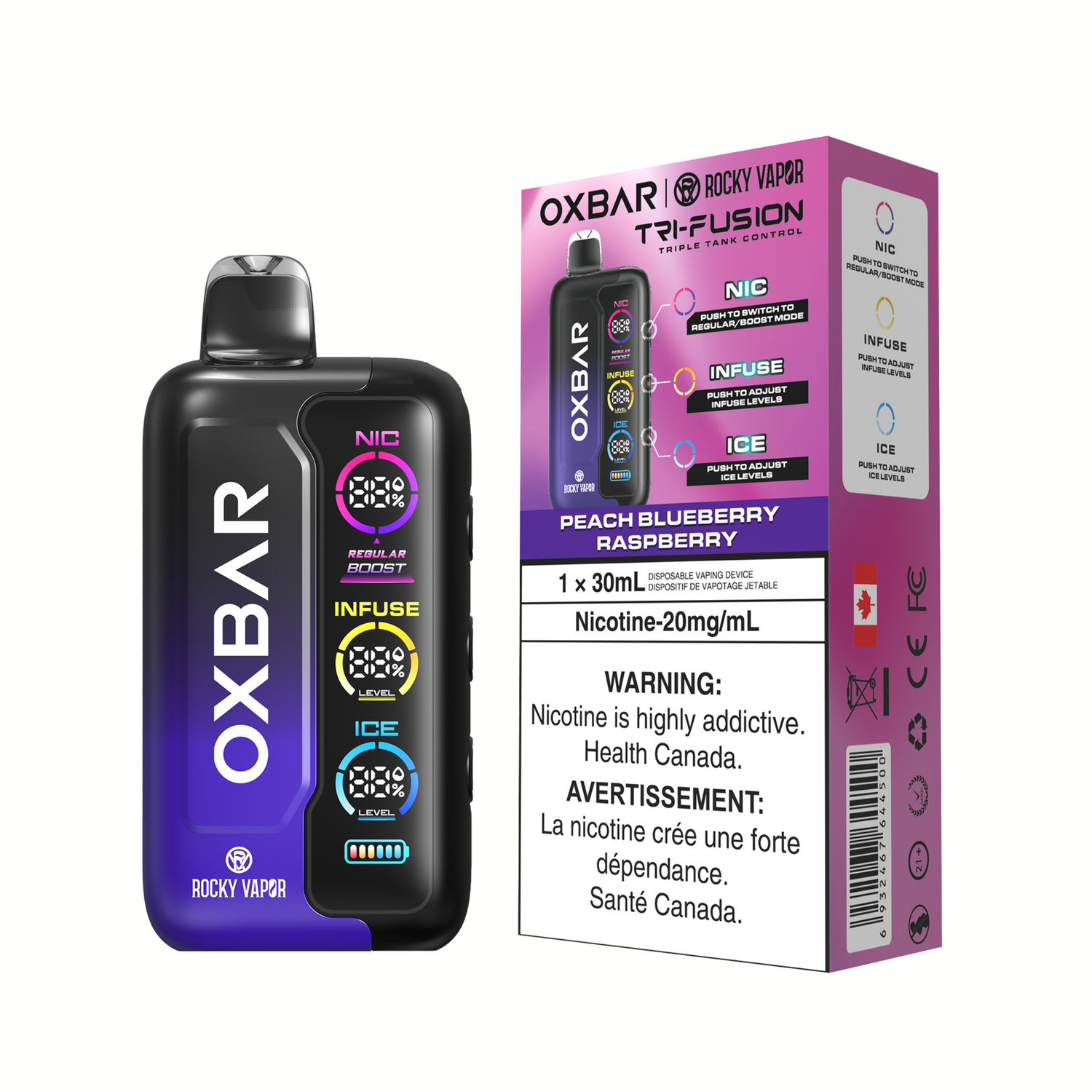 Rocky Vapor Oxbar Tri Fusion (5pc/Carton) [Federal]