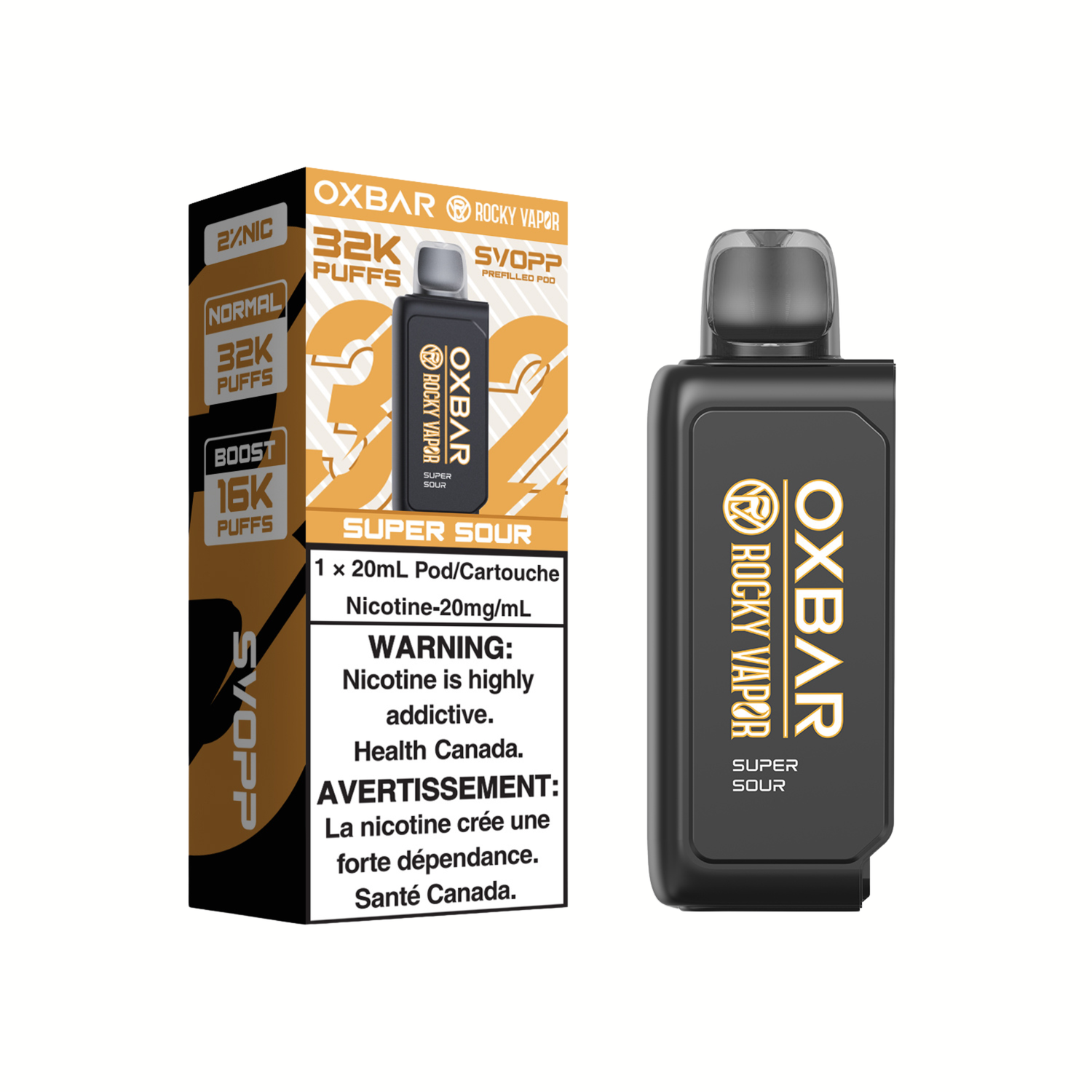 Svopp Rocky Vapor Oxbar [Prefilled Pod] 32K (4pc/Carton) [Federal]