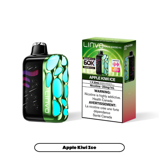 Linvo Rave 60000 Pro - Apple Kiwi Ice (4pc/Carton) [Federal]