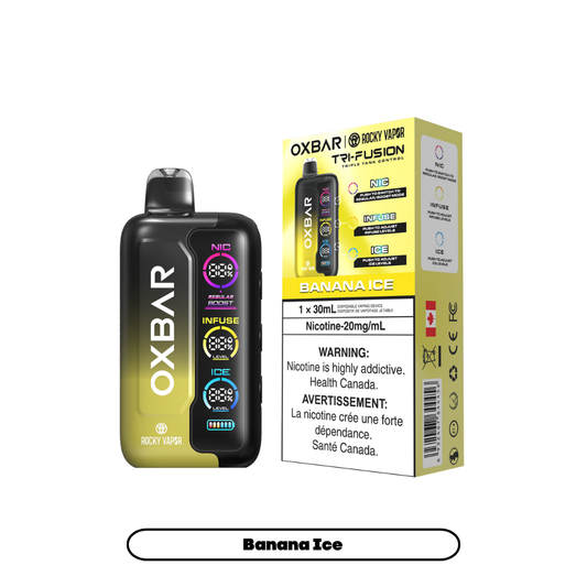 Rocky Vapor Oxbar Tri Fusion - Banana Ice (5pc/Carton) [Federal]