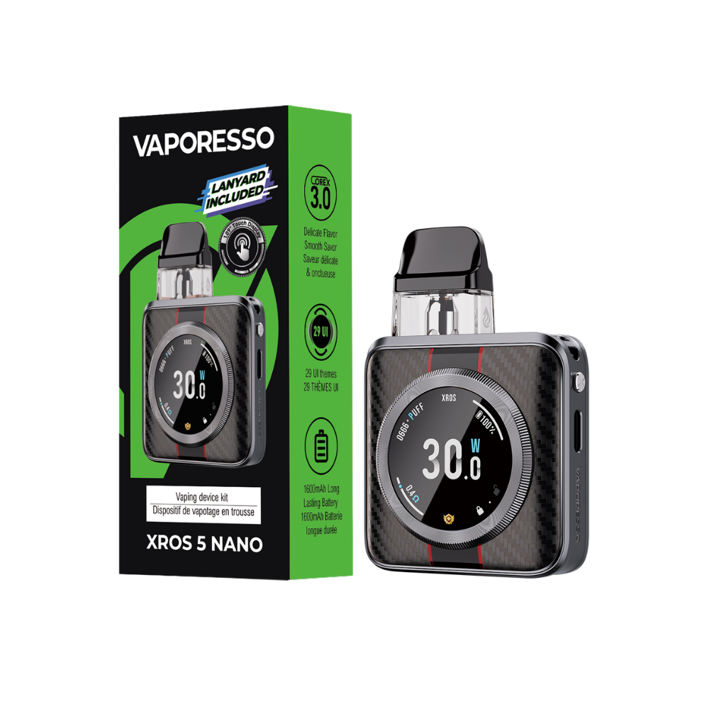 VAPORESSO XROS 5 NANO POD KIT [CRC] - BLACK SATIN