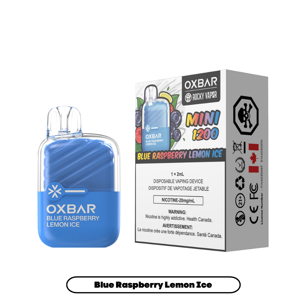 Rocky Vapor Oxbar Mini 1200 - Blue Raspberry Lemon Ice (5pc/Carton) [Federal]