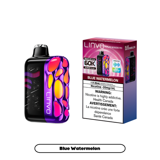 Linvo Rave 60000 Pro - Blue Watermelon (4pc/Carton) [Federal]