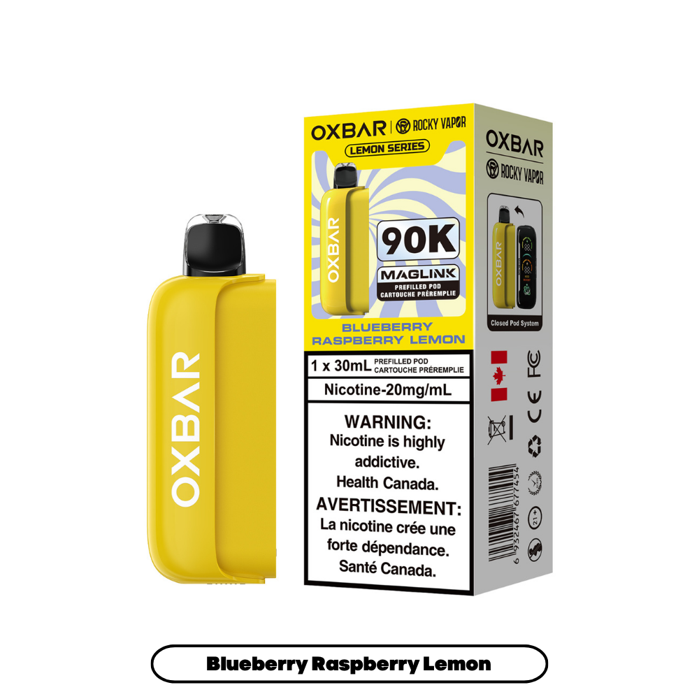 Rocky Vapor Oxbar Maglink - Lemon Series - Blueberry Raspberry Lemon (4pc/Carton) [Federal] {Prefilled Pods}