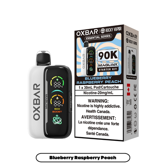 Rocky Vapor Oxbar Maglink - Essential Series - Blueberry Raspberry Peach (4pc/Carton) [Federal] {Starter Kit}