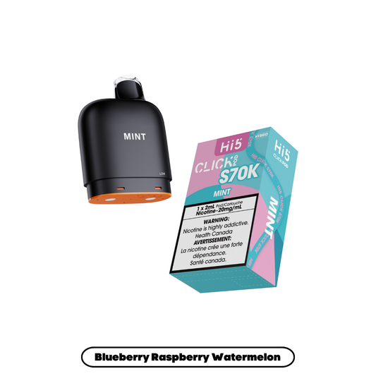 Hi5 Click S70k -  Blueberry Raspberry Watermelon (4pc/Carton) {Prefilled Pods} [Federal]