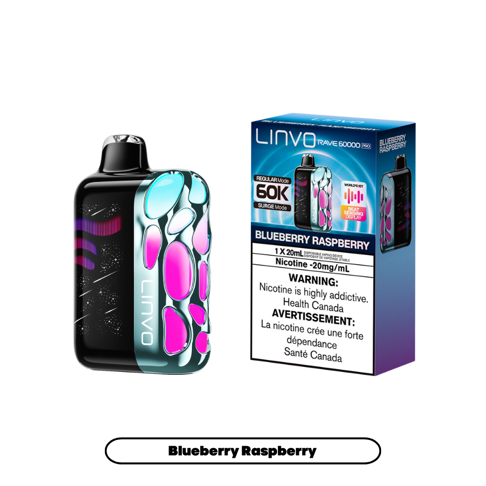 Linvo Rave 60000 Pro - Blueberry Raspberry (4pc/Carton) [Federal]