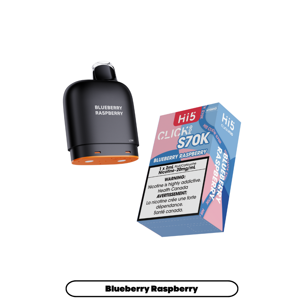 Hi5 Click S70k -  Blueberry Raspberry (4pc/Carton) {Prefilled Pods} [Federal]