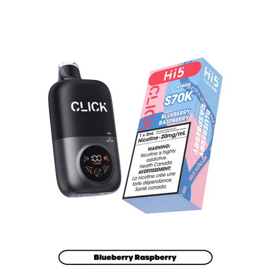 Hi5 Click S70k -  Blueberry Raspberry (4pc/Carton) {Starter Kit} [Federal]