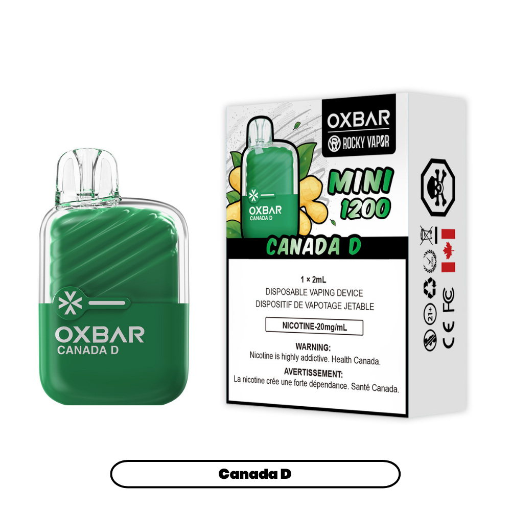 Rocky Vapor Oxbar Mini 1200 - Canada D (5pc/Carton) [Federal]