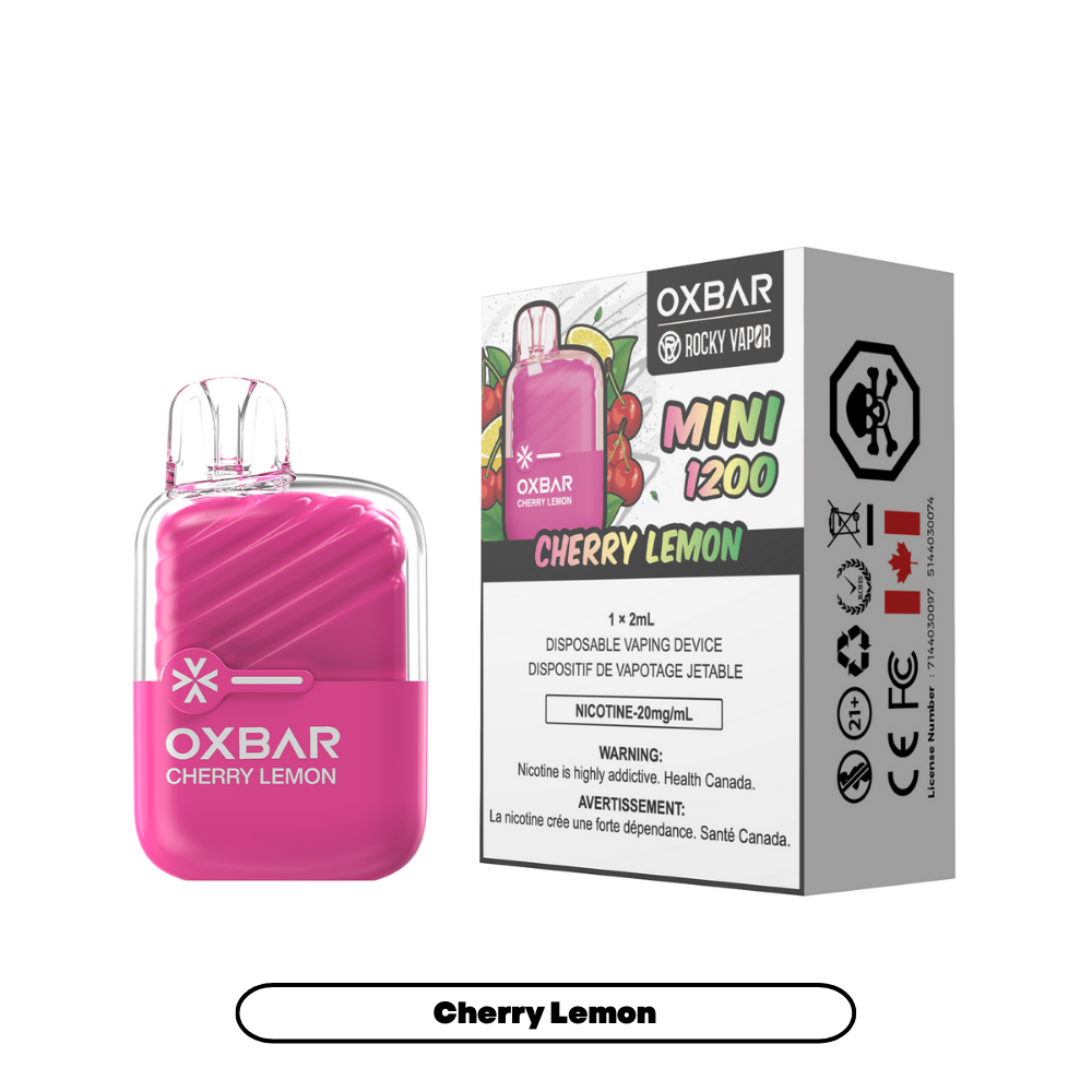 Rocky Vapor Oxbar Mini 1200 - Cherry Lemon (5pc/Carton) [Federal]