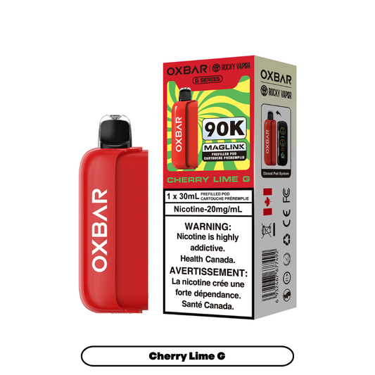 Rocky Vapor Oxbar Maglink - G Series - Cherry Lime G (4pc/Carton) [Federal] {Prefilled Pods}