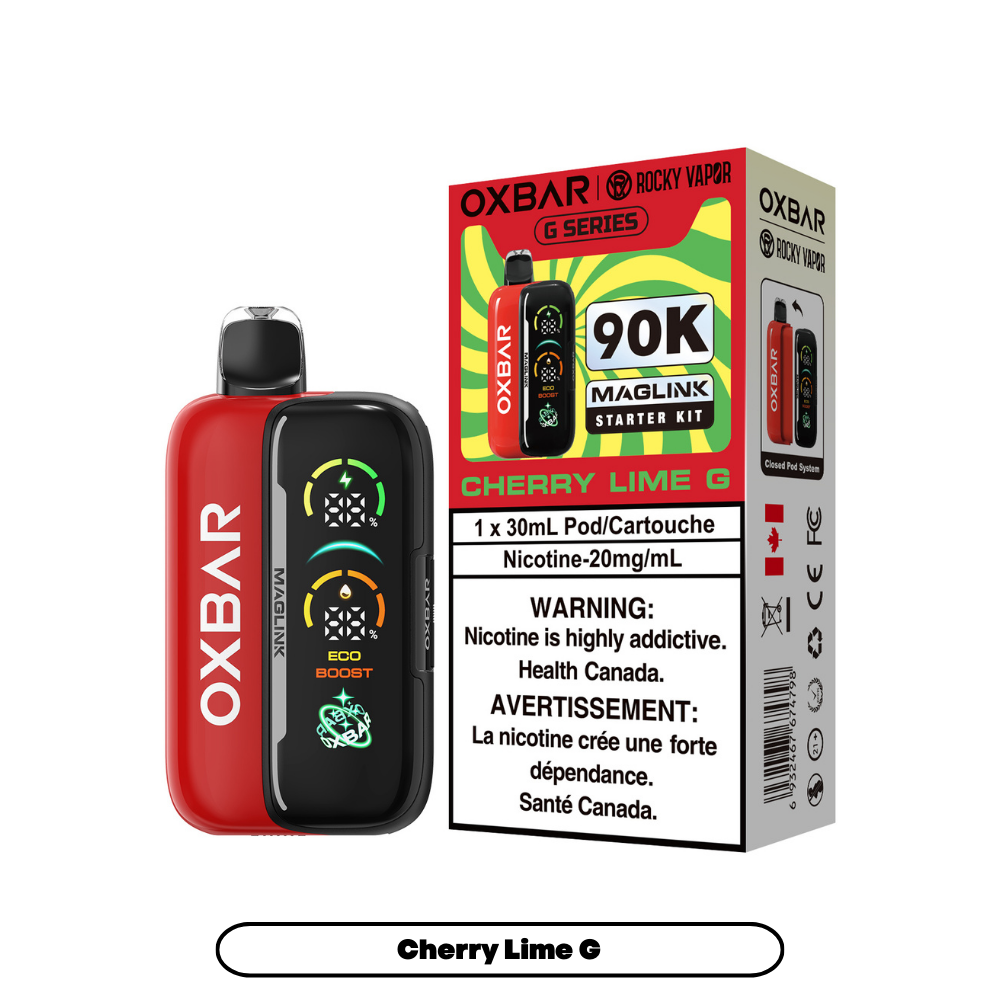 Rocky Vapor Oxbar Maglink - G Series - Cherry Lime G (4pc/Carton) [Federal] {Starter Kit}