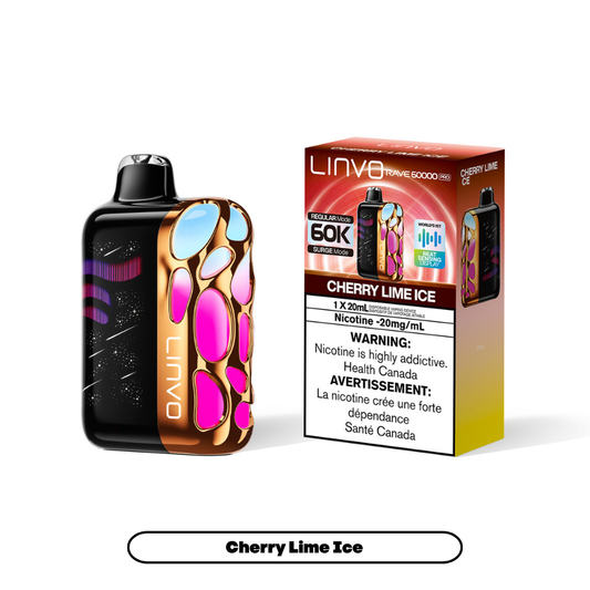 Linvo Rave 60000 Pro - Cherry Lime Ice (4pc/Carton) [Federal]