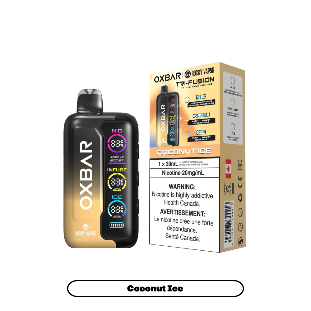 Rocky Vapor Oxbar Tri Fusion - Coconut Ice (5pc/Carton) [Federal]
