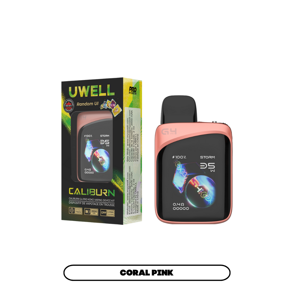 UWELL CALIBURN G4 PRO KOKO POD KIT [CRC] - CORAL PINK