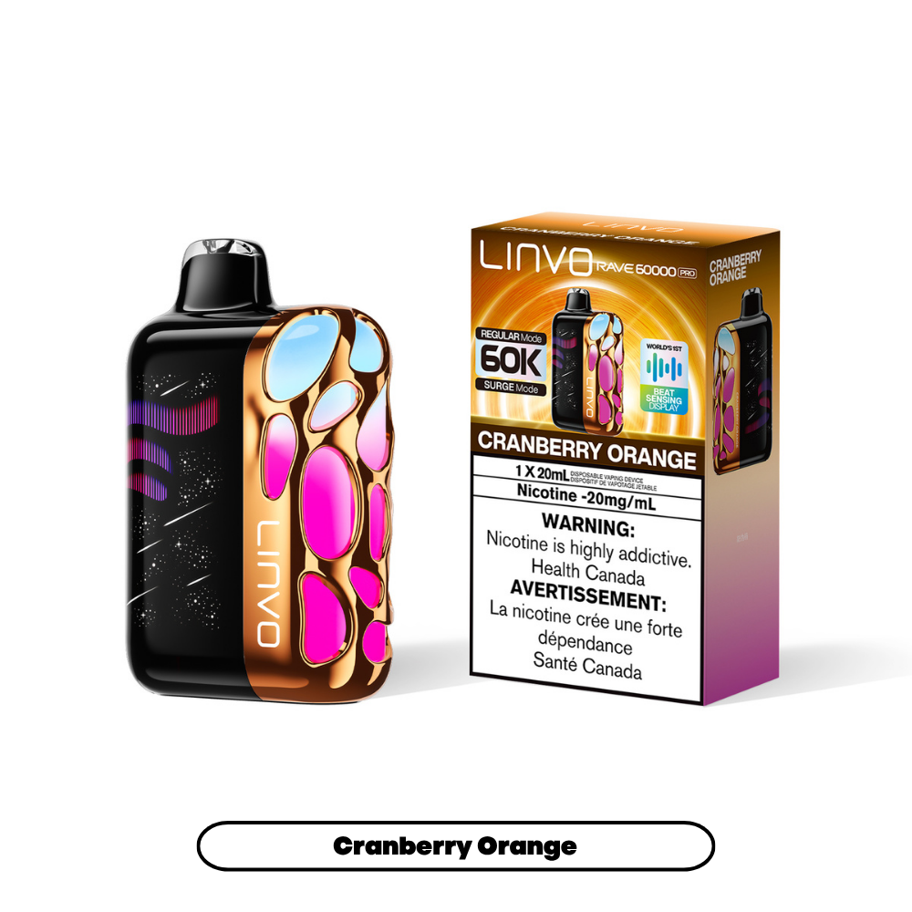 Linvo Rave 60000 Pro - Cranberry Orange (4pc/Carton) [Federal]