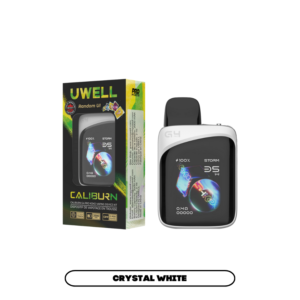 UWELL CALIBURN G4 PRO KOKO POD KIT [CRC] - CRYSTAL WHITE
