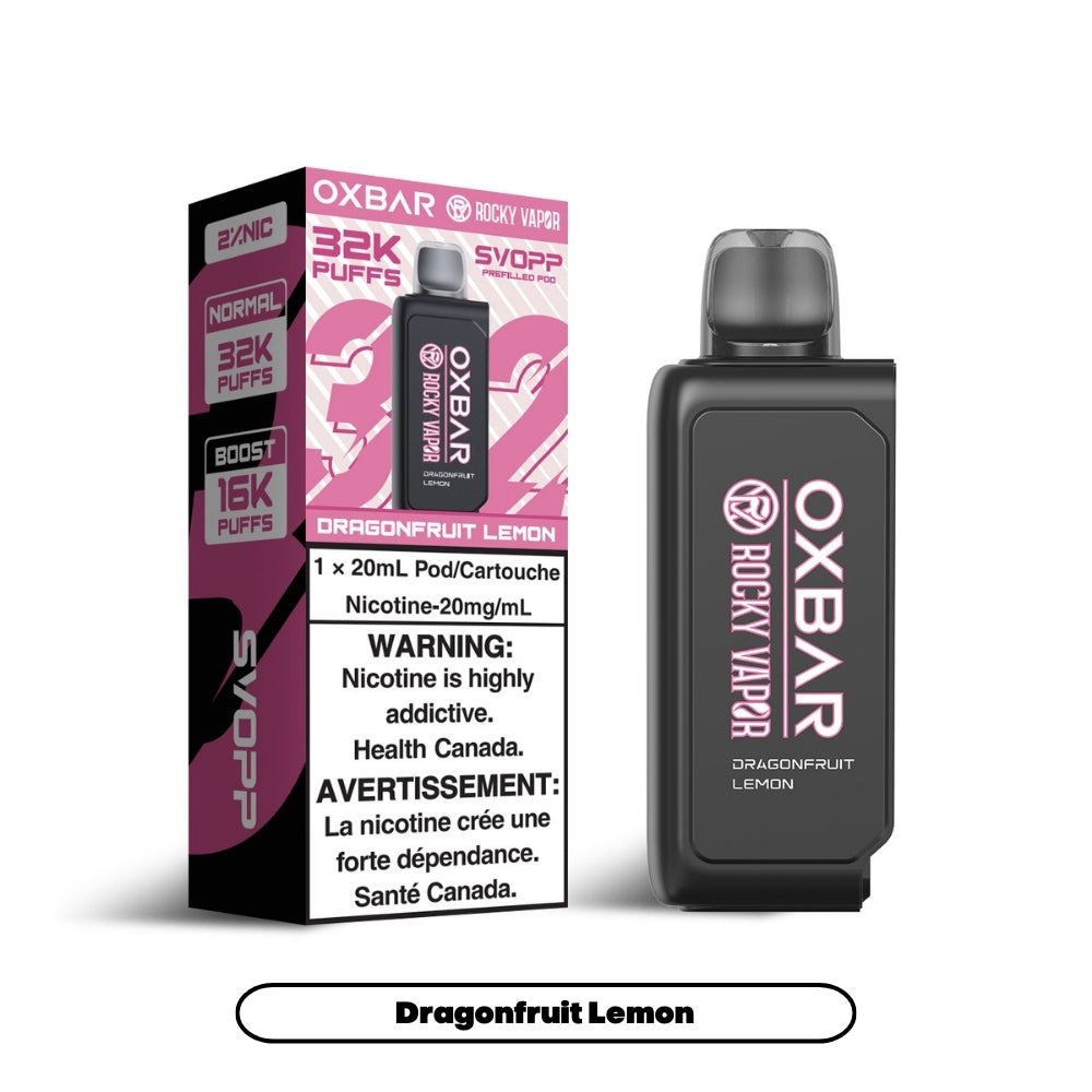 Svopp Rocky Vapor Oxbar [Prefilled Pods] 32K - Dragonfruit Lemon (4pc/Carton) [Federal]
