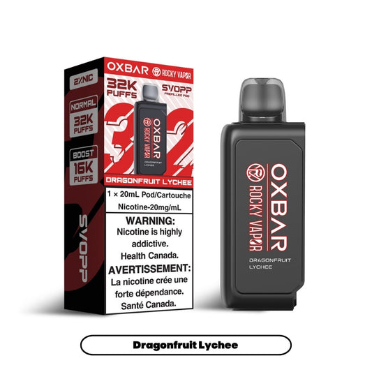 Svopp Rocky Vapor Oxbar [Prefilled Pods] 32K - Dragonfruit Lychee (4pc/Carton) [Federal]