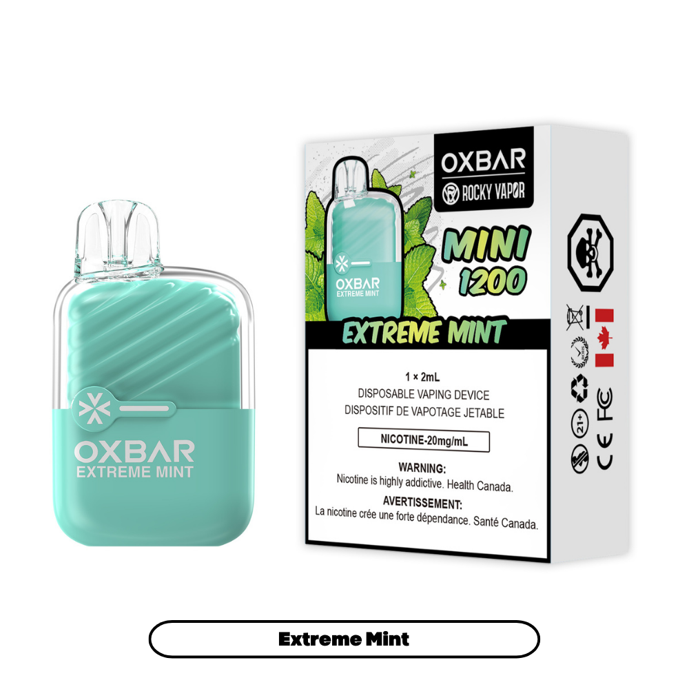 Rocky Vapor Oxbar Mini 1200 - Extreme Mint (5pc/Carton) [Federal]