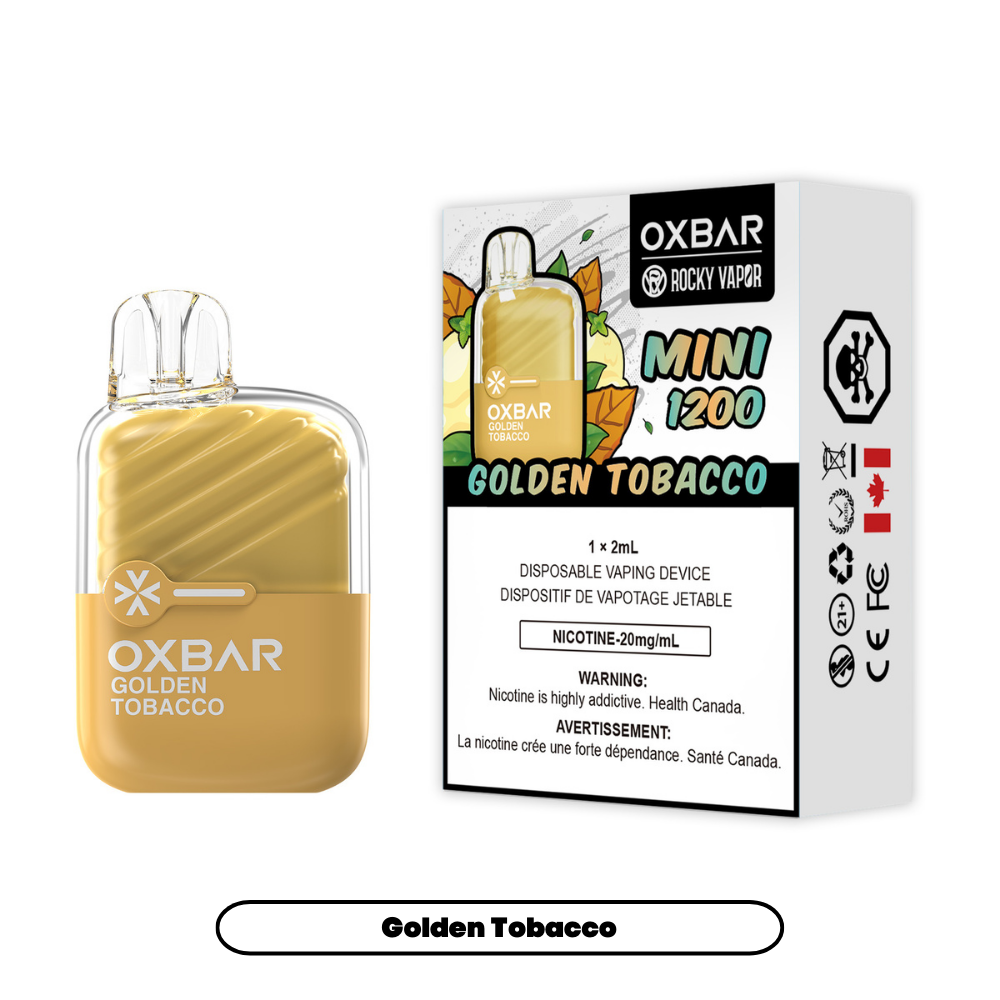Rocky Vapor Oxbar Mini 1200 - Golden Tobacco (5pc/Carton) [Federal]