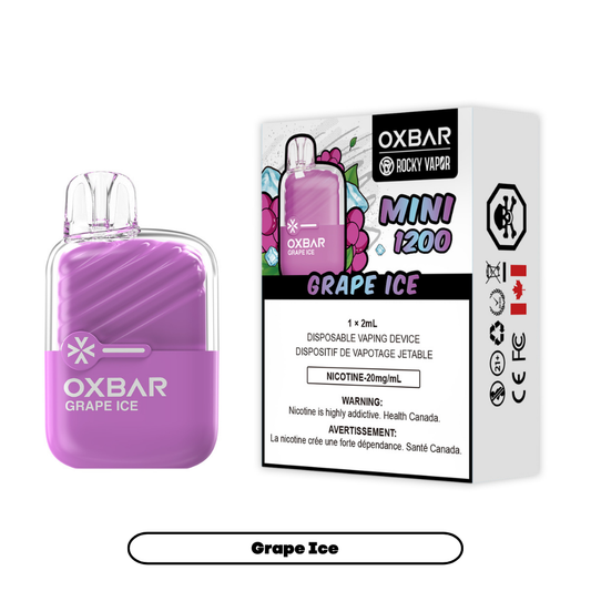 Rocky Vapor Oxbar Mini 1200 - Grape Ice (5pc/Carton) [Federal]