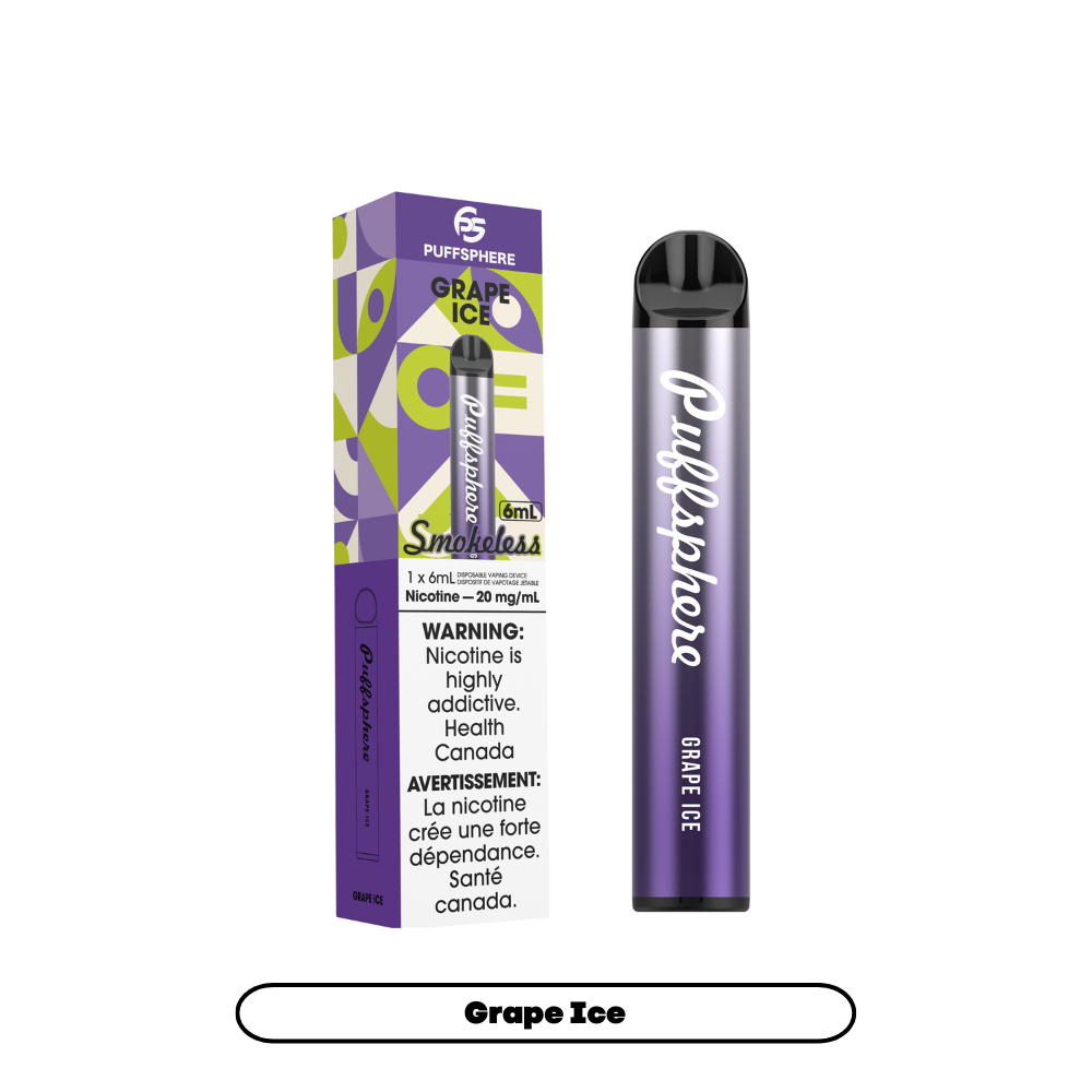 Puffsphere Smokeless - Grape Ice (6pc/Carton) [Federal]