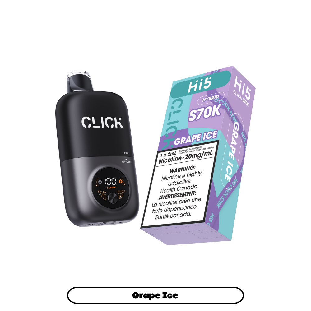 Hi5 Click S70k -  Grape Ice (4pc/Carton) {Starter Kit} [Federal]