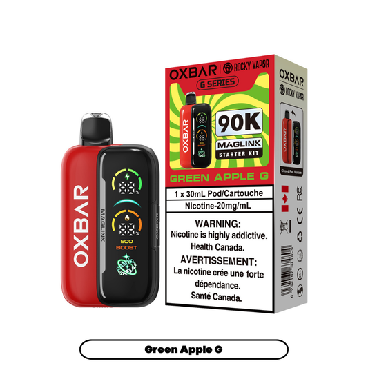 Rocky Vapor Oxbar Maglink - G Series - Green Apple G (4pc/Carton) [Federal] {Starter Kit}