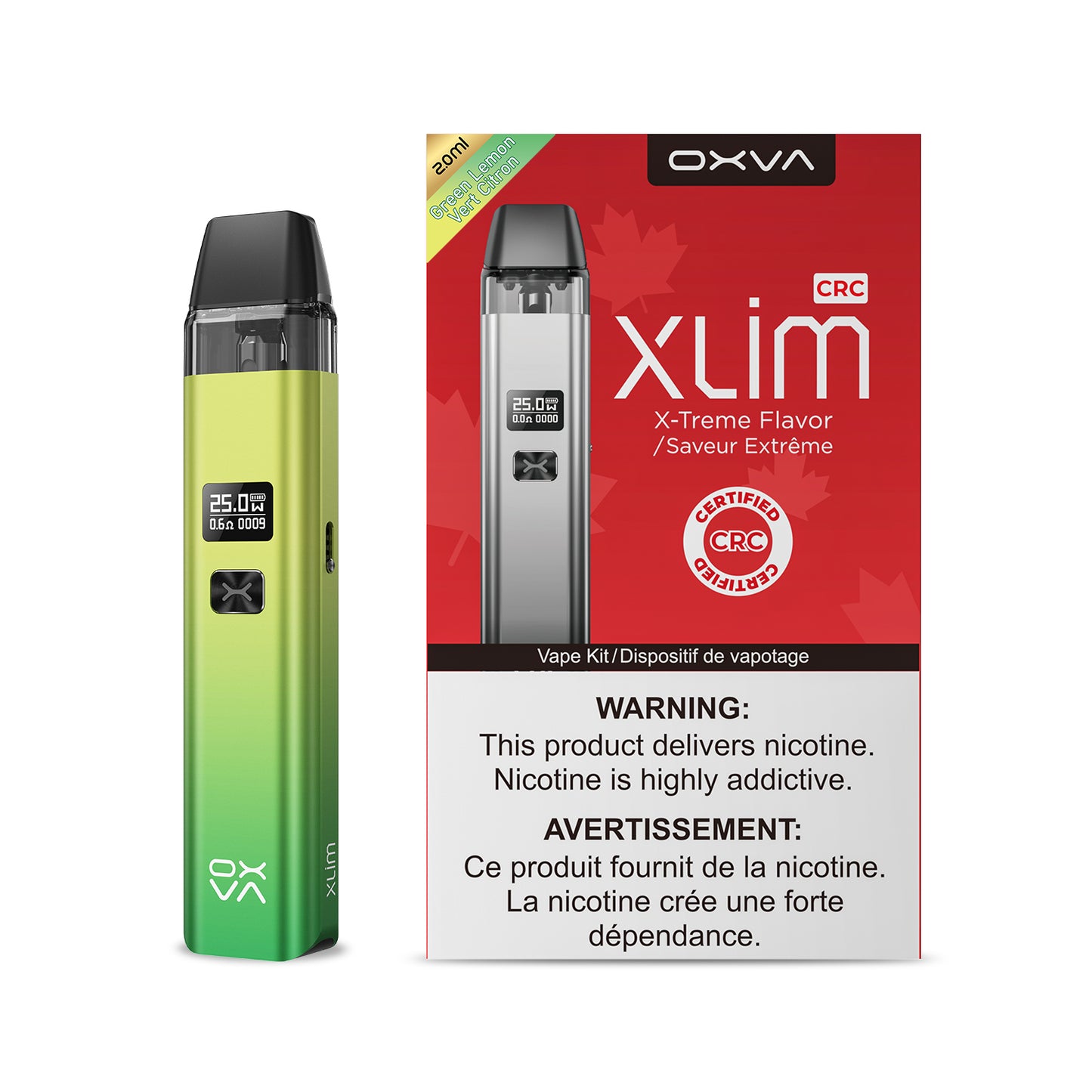 OXVA XLIM POD KIT [CRC] - Green Lemon