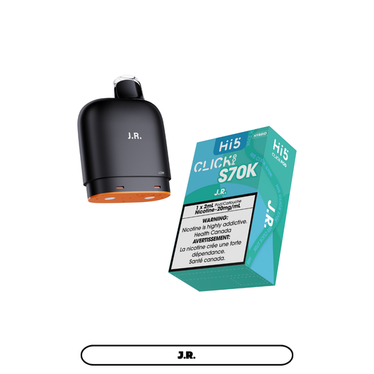 Hi5 Click S70k -  J.R. (4pc/Carton) {Prefilled Pods} [Federal]