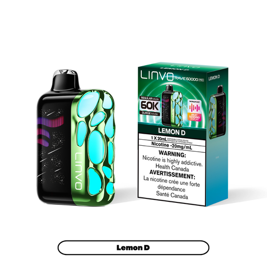 Linvo Rave 60000 Pro - Lemon D (4pc/Carton) [Federal]