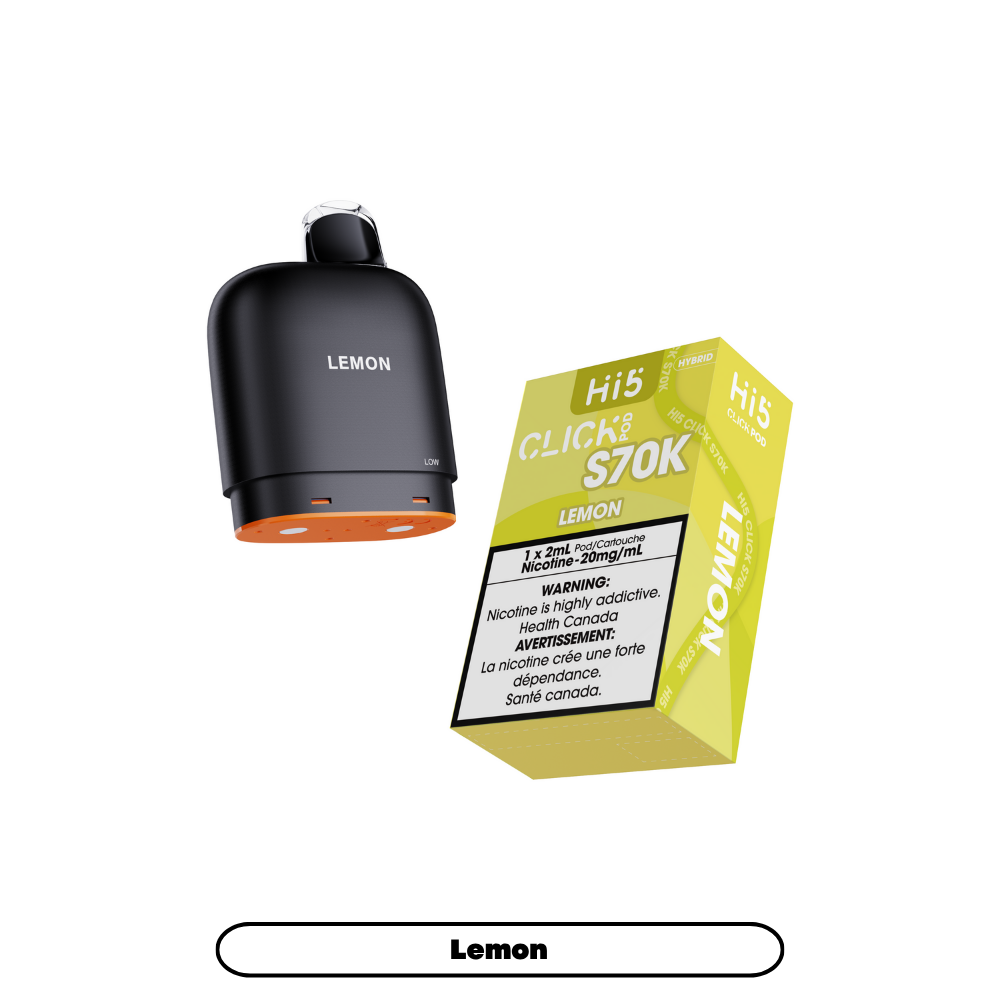 Hi5 Click S70k -  Lemon (4pc/Carton) {Prefilled Pods} [Federal]