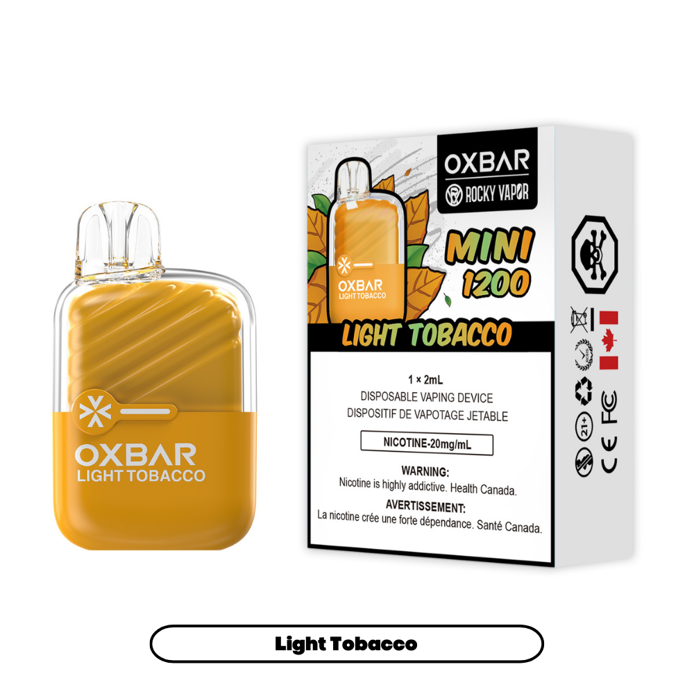 Rocky Vapor Oxbar Mini 1200 - Light Tobacco (5pc/Carton) [Federal]