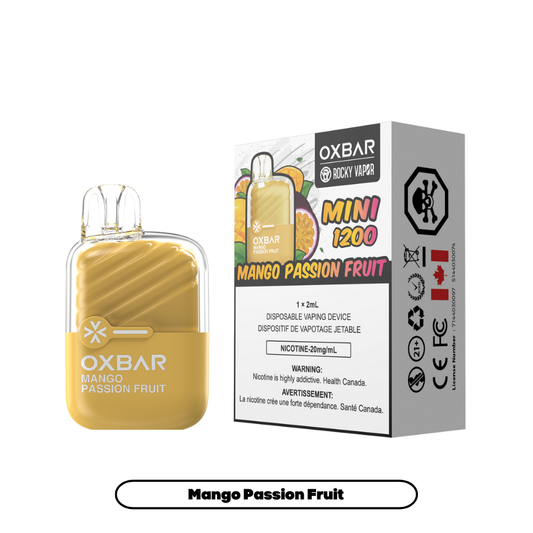 Rocky Vapor Oxbar Mini 1200 - Mango Passion Fruit (5pc/Carton) [Federal]