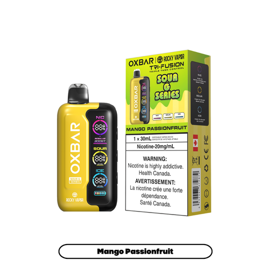 Rocky Vapor Oxbar Tri Fusion - Sour G Series - Mango Passionfruit (5pc/Carton) [Federal]
