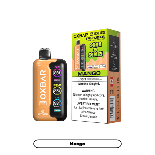 Rocky Vapor Oxbar Tri Fusion - Sour G Series - Mango (5pc/Carton) [Federal]