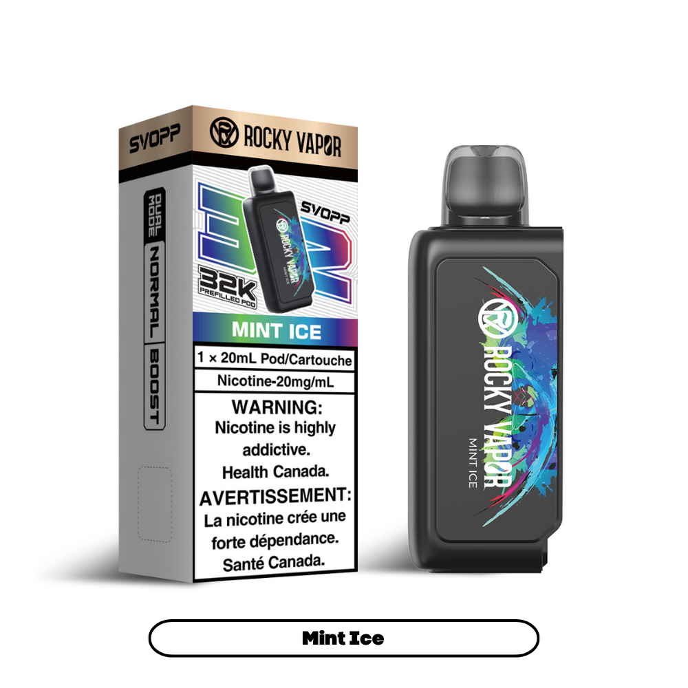 Rocky Vapor Svopp [Prefilled Pods] 32K - Mint Ice (4pc/Carton) [Federal]