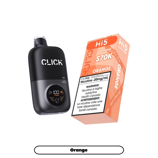 Hi5 Click S70k -  Orange (4pc/Carton) {Starter Kit} [Federal]