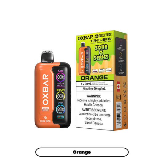 Rocky Vapor Oxbar Tri Fusion - Sour G Series - Orange (5pc/Carton) [Federal]