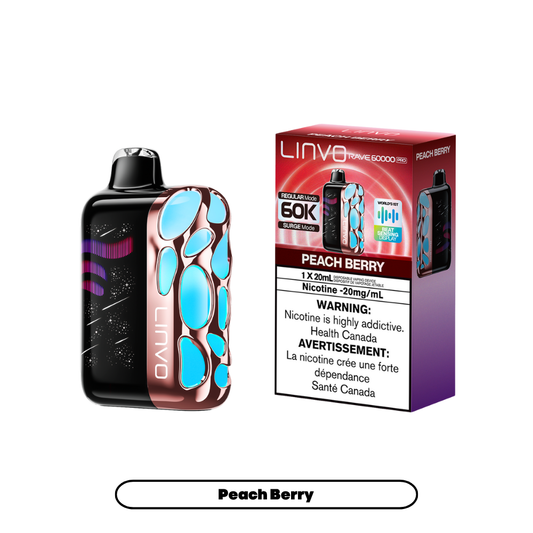 Linvo Rave 60000 Pro - Peach Berry (4pc/Carton) [Federal]