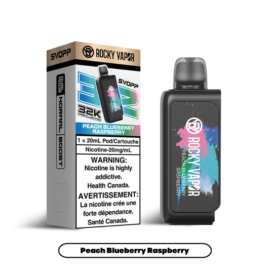 Rocky Vapor Svopp [Prefilled Pods] 32K - Peach Blueberry Raspberry (4pc/Carton) [Federal]
