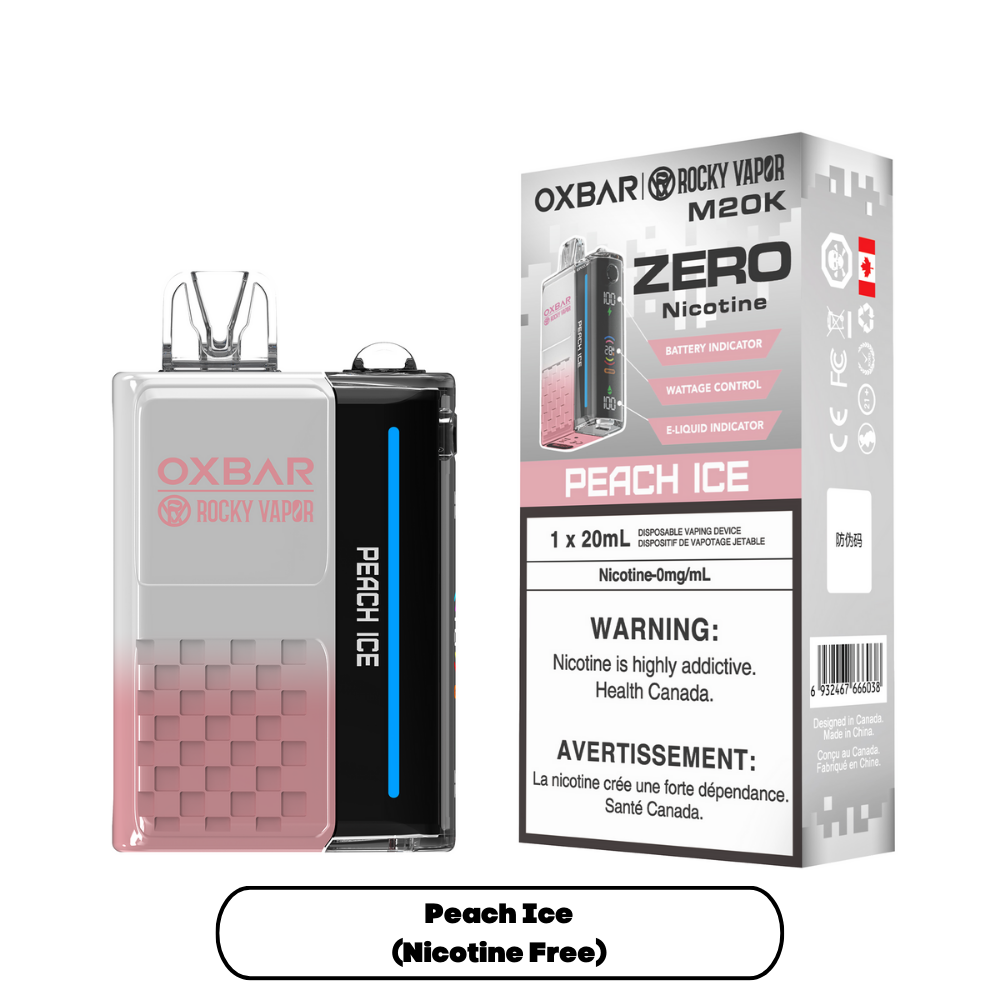 Rocky Vapor Oxbar M20K Nicotine Free - Peach Ice (5pc/Carton) [Federal]