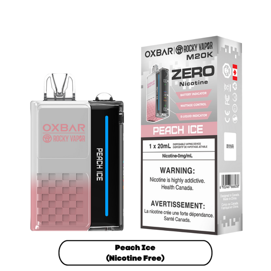 Rocky Vapor Oxbar M20K Nicotine Free - Peach Ice (5pc/Carton) [Federal]